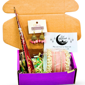 Eidi Deal Combo – Velvet Bangles Set + Mehndi Cone + Jhumka Set | Eid Special