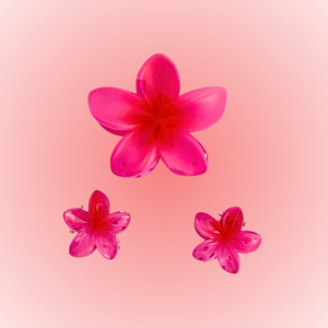 Pack of 3 Flower Hair Claws | Stylish Hair Accessories